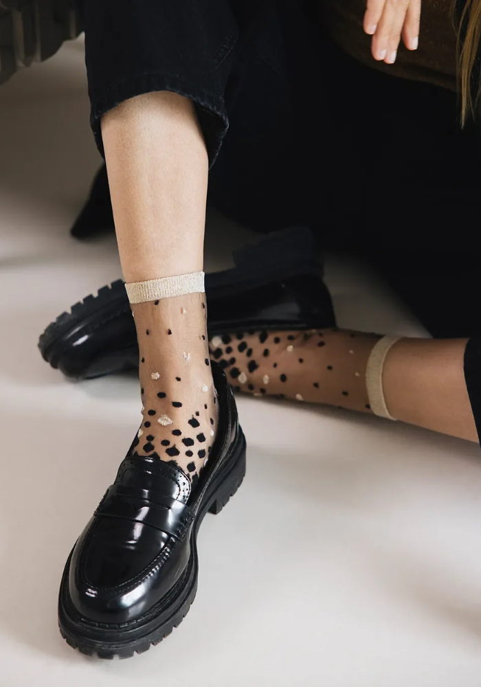 Chaussettes Transparentes Nakameguro Doré - Atelier Saint Eustach