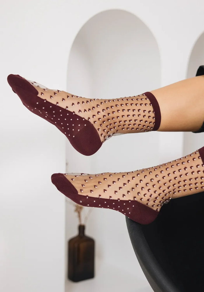 Chaussettes Transparents Crescent Dunes - Atelier Saint Eustache