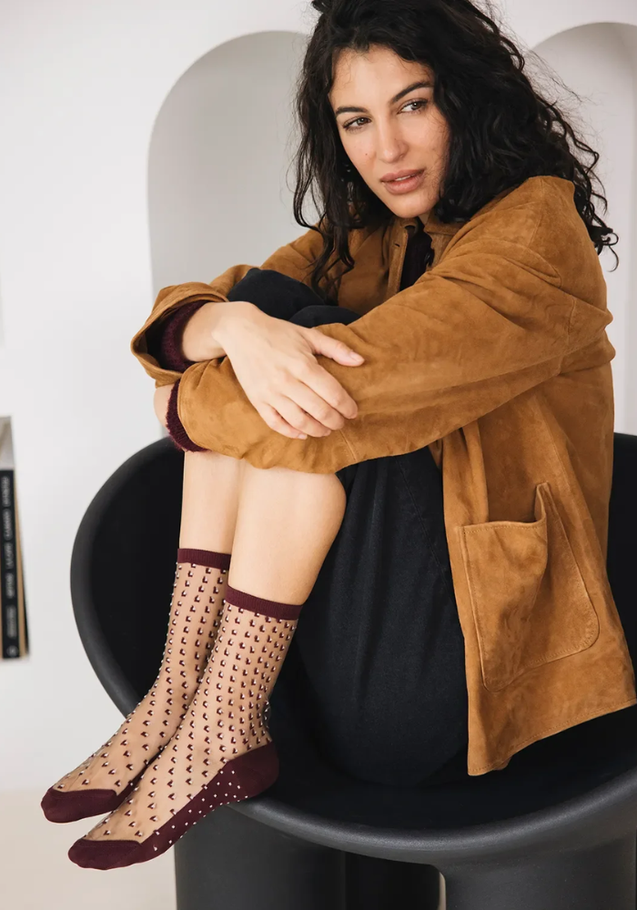 Chaussettes Transparents Crescent Dunes - Atelier Saint Eustache