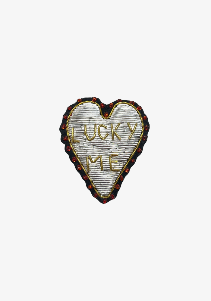 Broche Coeur Lucky Me Blanc - Sélectionné par Blush