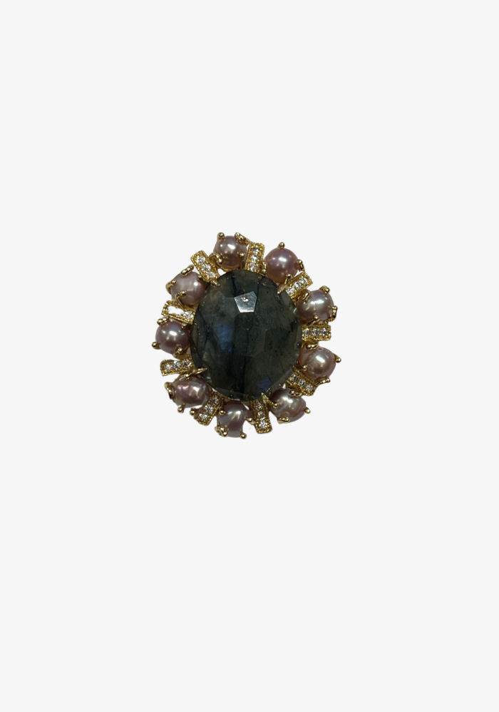 Broche Pierre Ovale Labradorite - Sélectionné par Blush