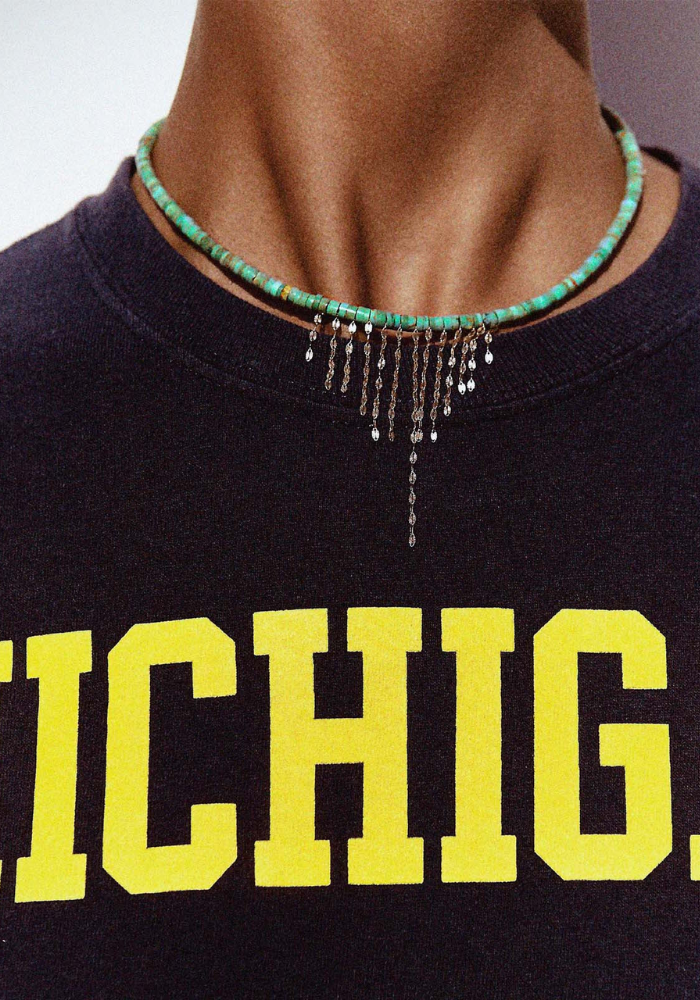 Collier Taylor N°3 Turquoise - Pascale Monvoisin