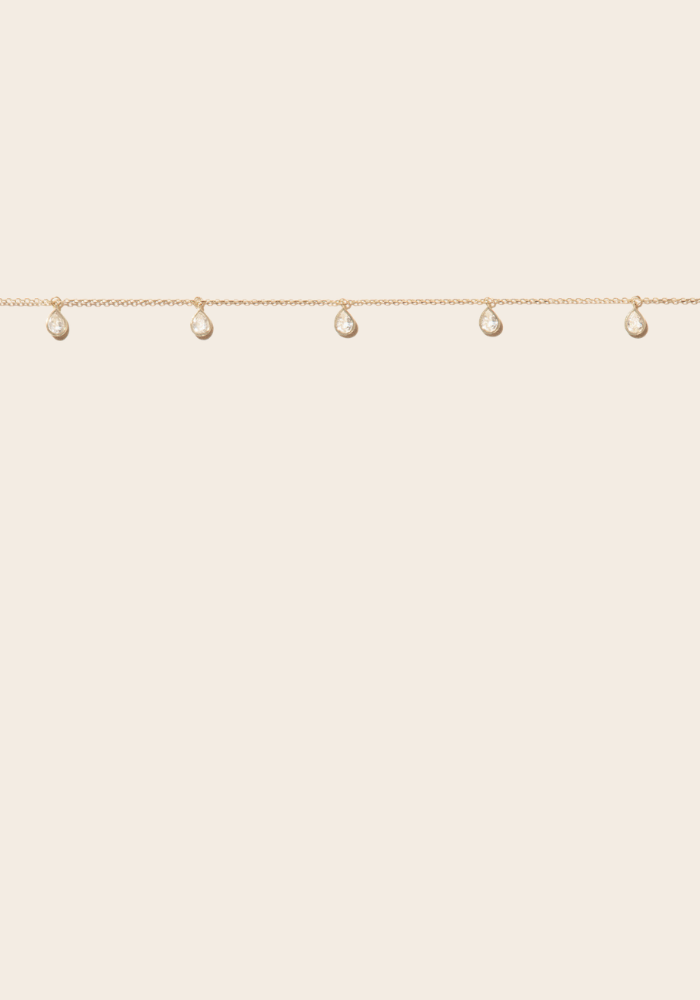 Collier Palerme Saphir Blanc - Pascale Monvoisin