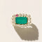 Bague Robin N°2 Calcedoine Vert
