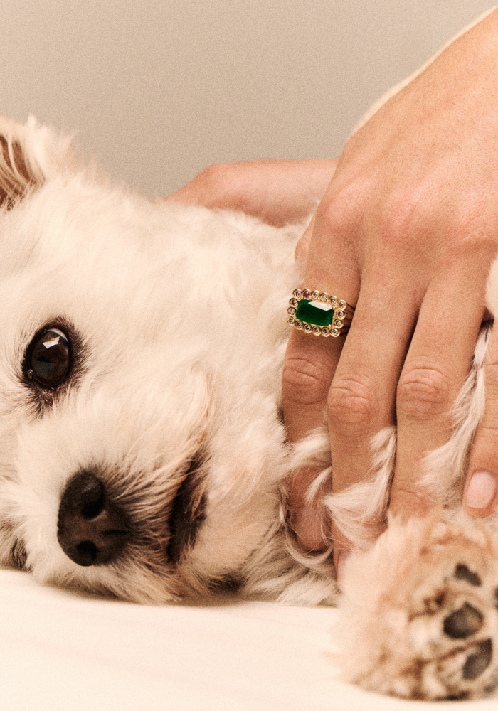 Bague Robin N°2 Calcedoine Vert - Pascale Monvoisin