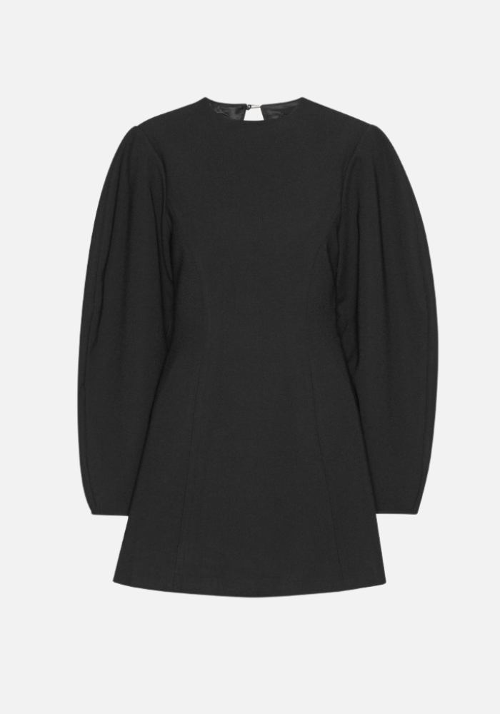 Robe Courte Suiting Flared Noire - Rotate 