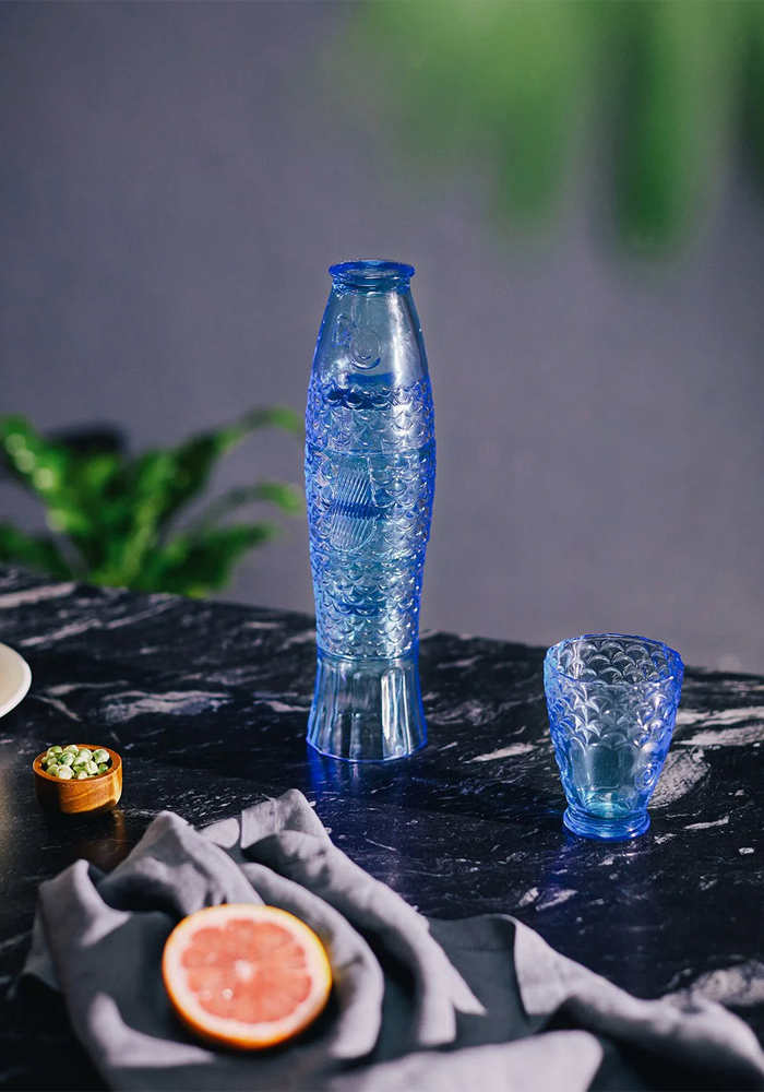 Ensemble De 4 Verres Koifish Bleu - DOIY Design