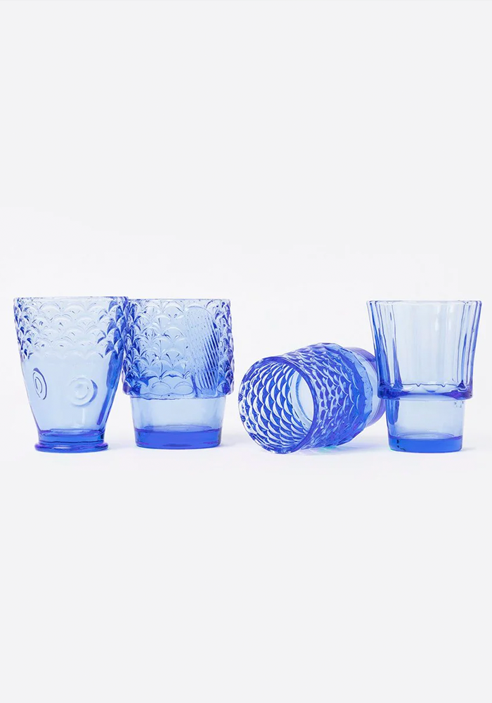 Ensemble De 4 Verres Koifish Bleu - DOIY Design