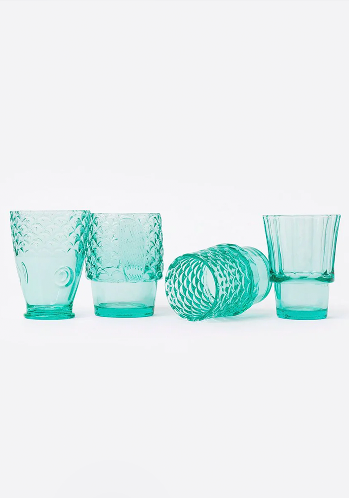 Ensemble De 4 Verres Koifish Mint - DOIY Design