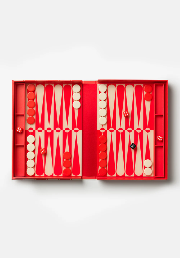 Jeu The Art Of Backgammon Rouge Et Beige - Printworks