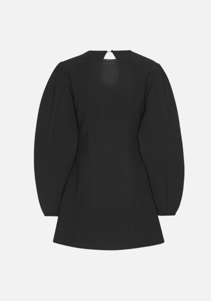 Robe Courte Suiting Flared Noire - Rotate 