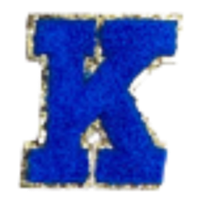 Letra azul del rey Columbia Pegatina
