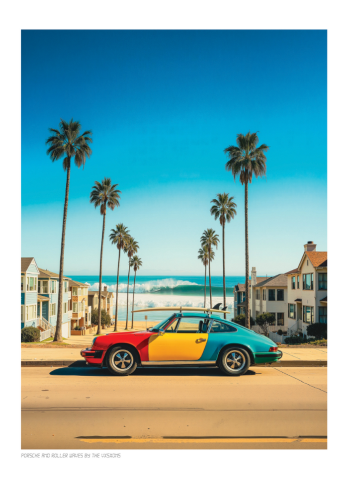 Affiche Porsche And Roller - Image Republic