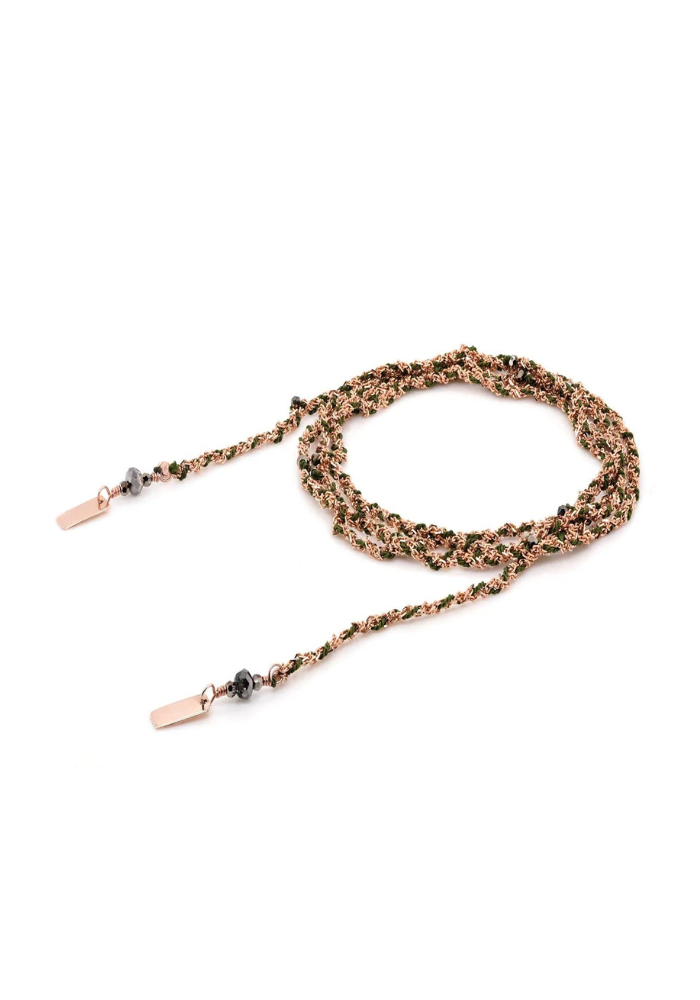 Bracelet N°182 Rose Gold Et Kaki - Marie-Laure Chamorel