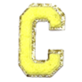 Letra amarilla de Columbia Pegatina