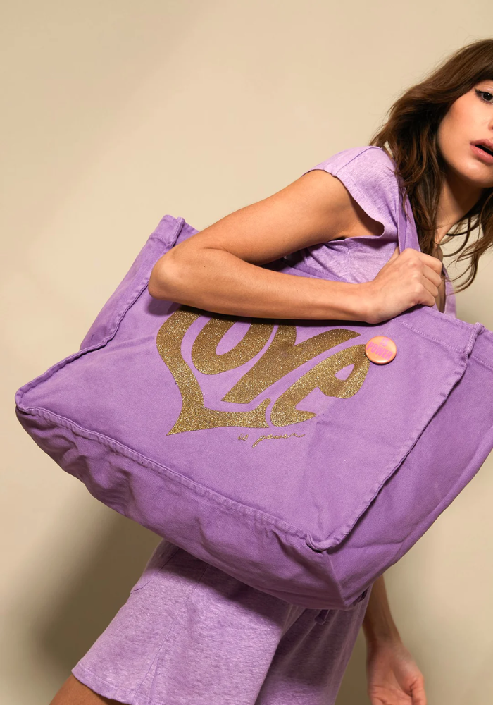 Tote Bag Anna Love Is Power Violet  - One Tee