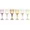 Set De 6 Verres A Vin Ambre et Rose