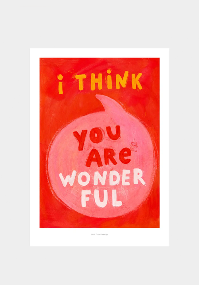 Carte A4 I Think You Are Wonderful - Blush Sélection Papeterie