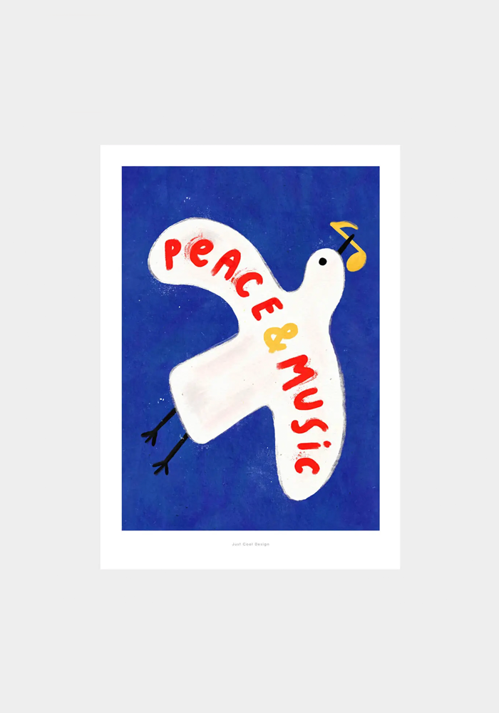 Carte A5 Peace And Music - Blush Sélection Papeterie