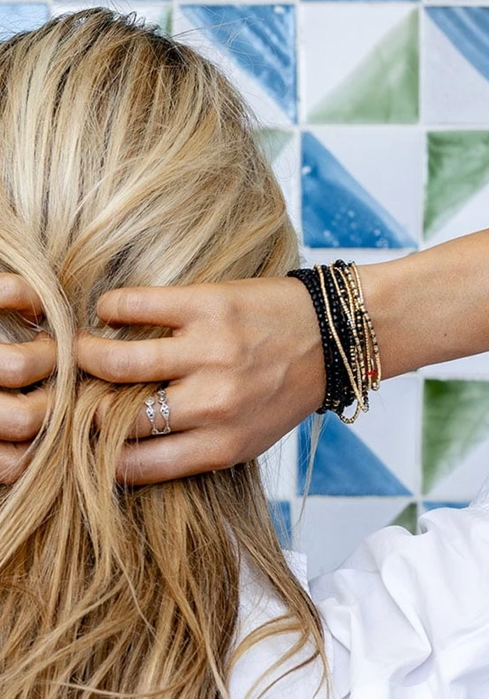 Bracelet 3 Tours Ou Collier Andy Gold Black - Têtes Blondes