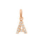 Lucky Letter A Rose Gold Pendant