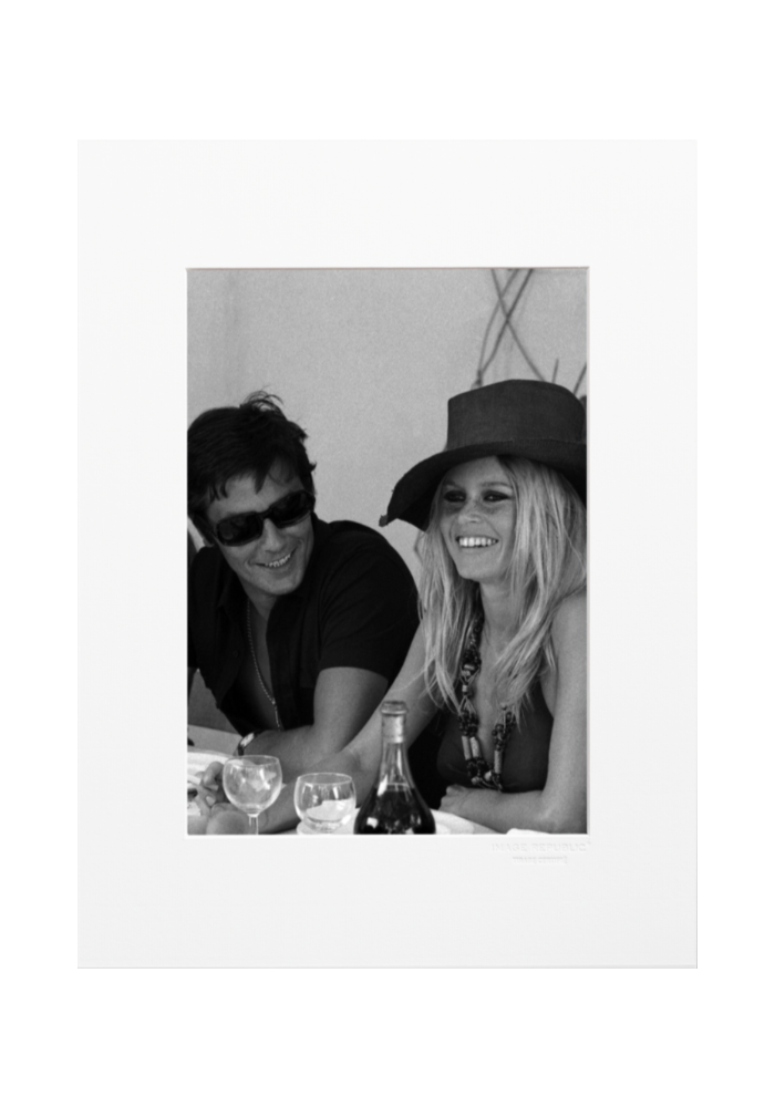 Affiche Bardot Delon Barclay Août 1968 30x40