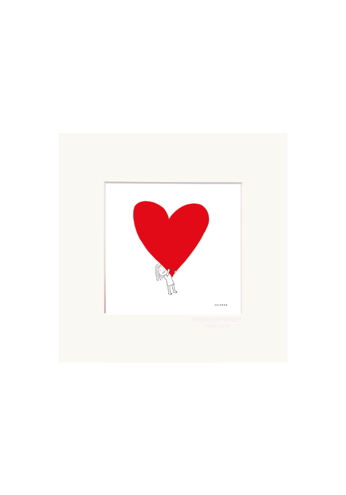 Affiche Fille Coeur Soledad 22x22 - Image Republic