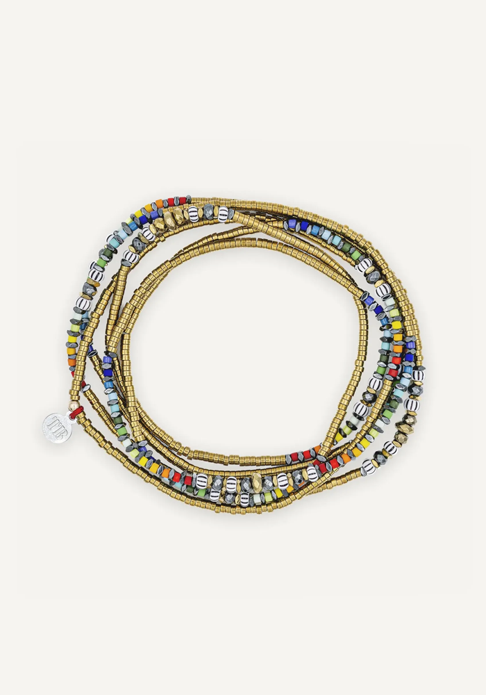 Bracelet 6 Tour Ou Sautoir Alice Rainbow - Têtes Blondes