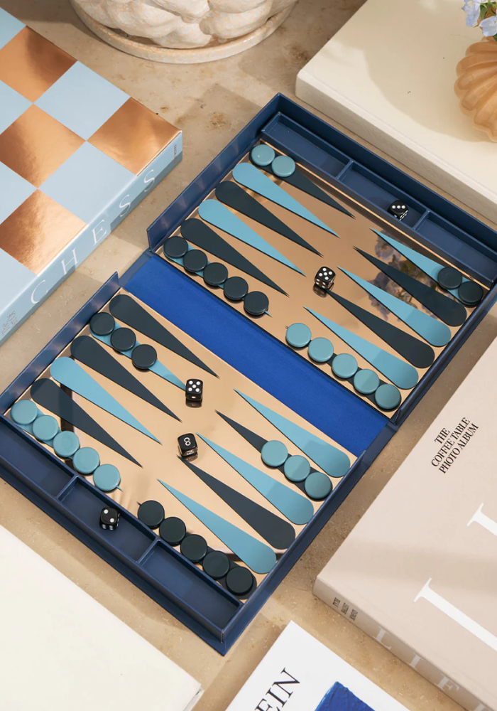 Art Of Backgammon Mirror Bleu - Printworks