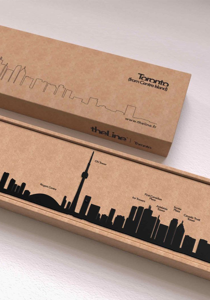 Skyline Toronto 50 cm Noire - The Line