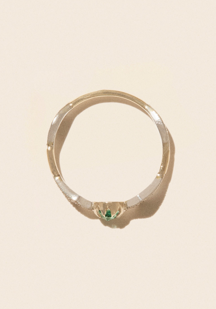 Bague Adèle Émeraude- Pascale Monvoisin