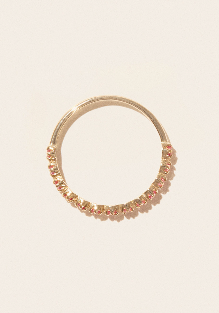 Bague Ava N°2 Saphir Rose - Pascale Monvoisin