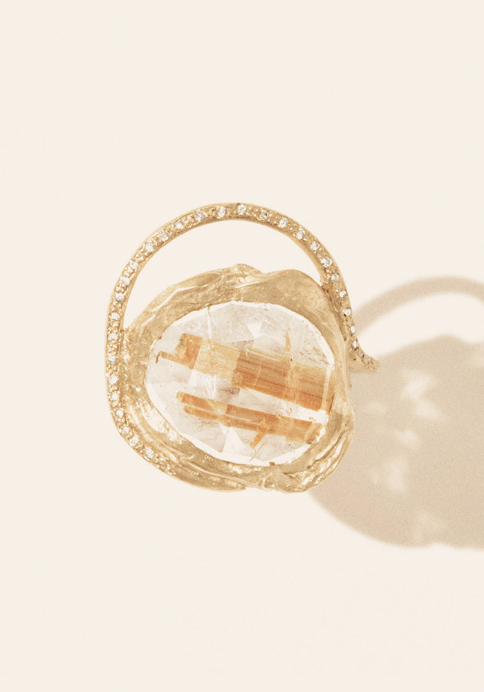 Bague Gaïa Quartz Rutile - Pascale Monvoisin