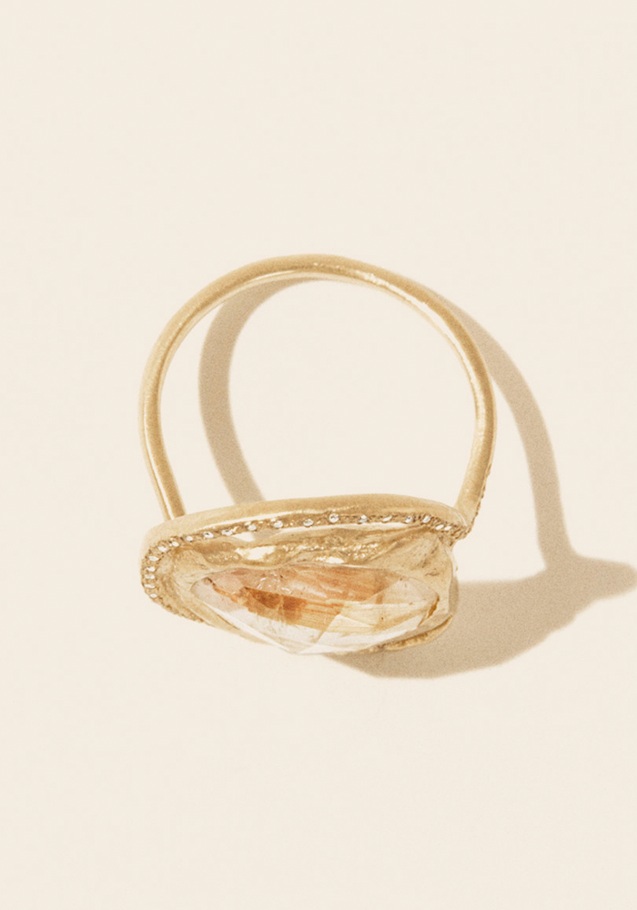 Bague Gaïa Quartz Rutile - Pascale Monvoisin