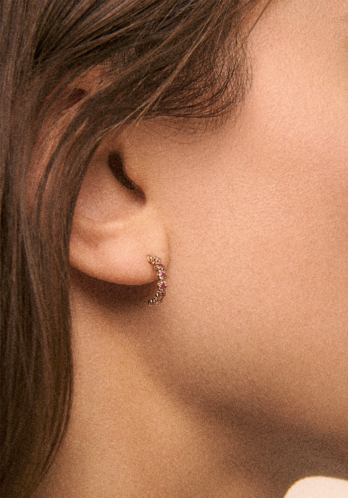 Ava Pink Sapphire Earring