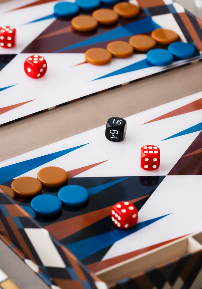 Backgammon Bazaar Bleu Et Terracotta - Printworks