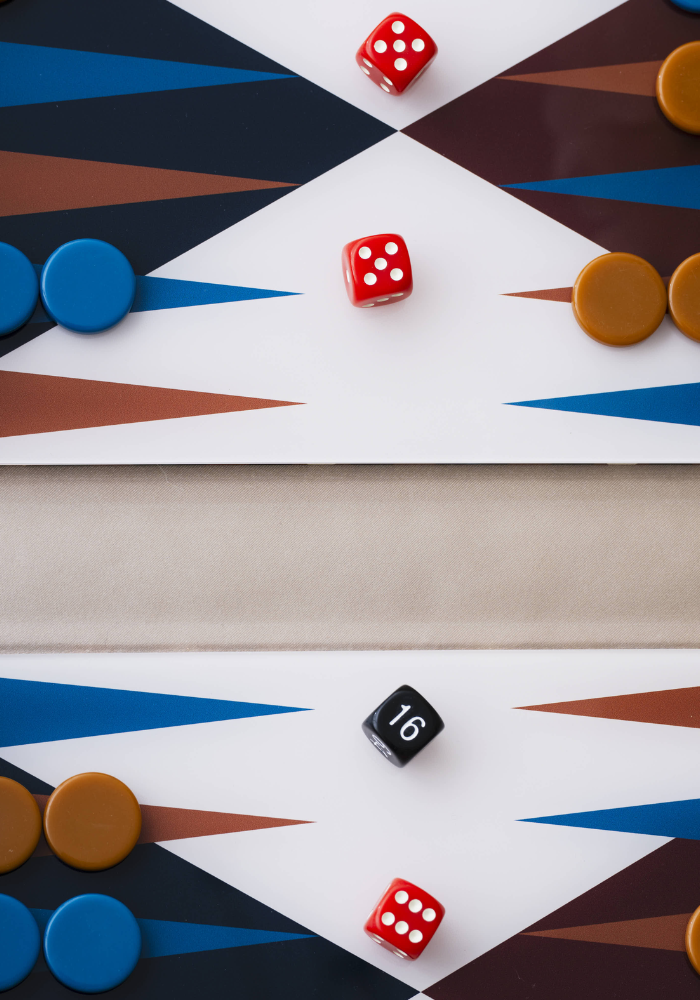 Backgammon Bazaar Bleu Et Terracotta - Printworks
