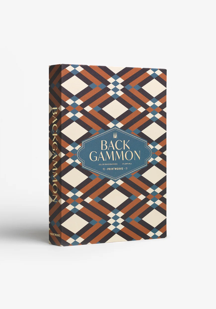 Backgammon Bazaar Bleu Et Terracotta - Printworks