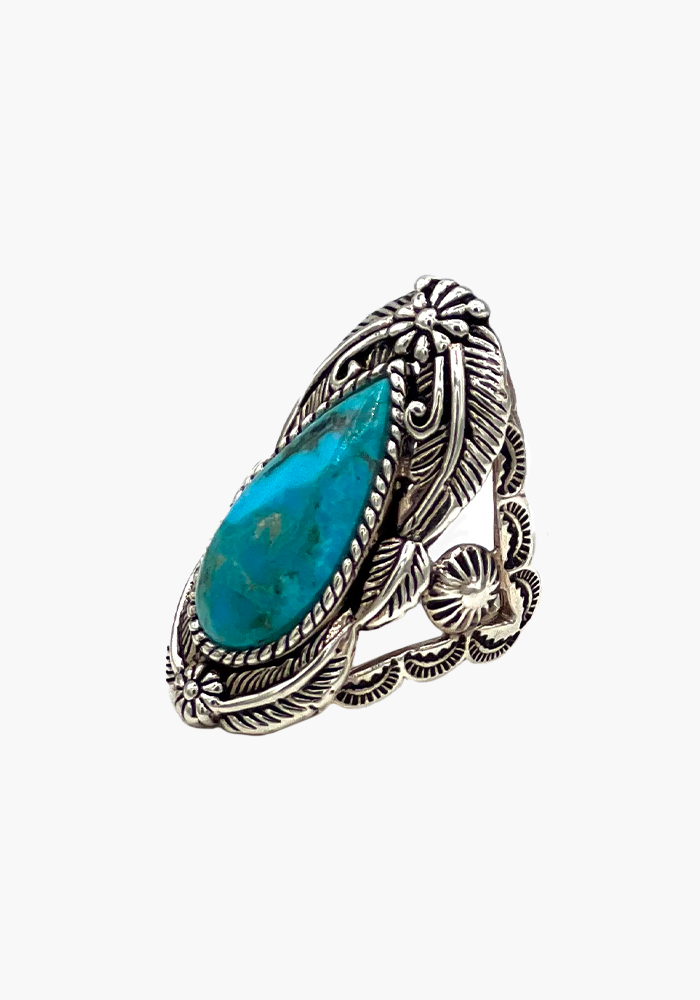 Bague XL Turquoise En Goutte