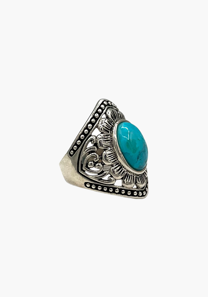 Bague Losange Avec Turquoise