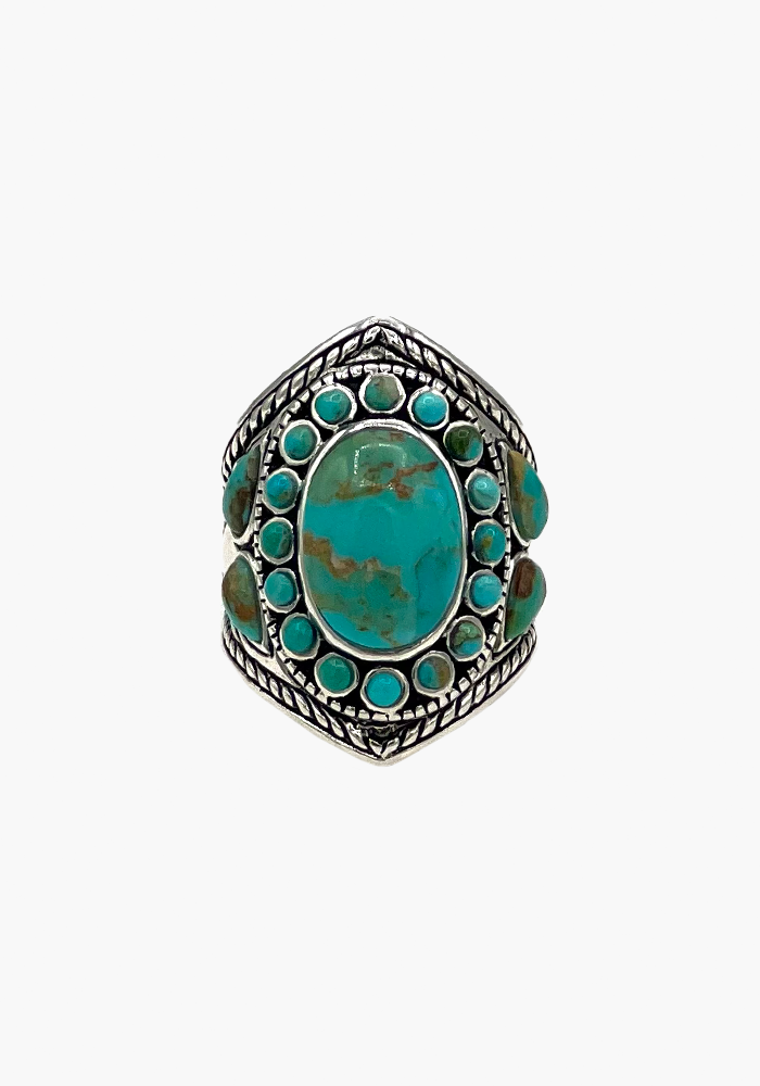 Bague Losange Multi Turquoises