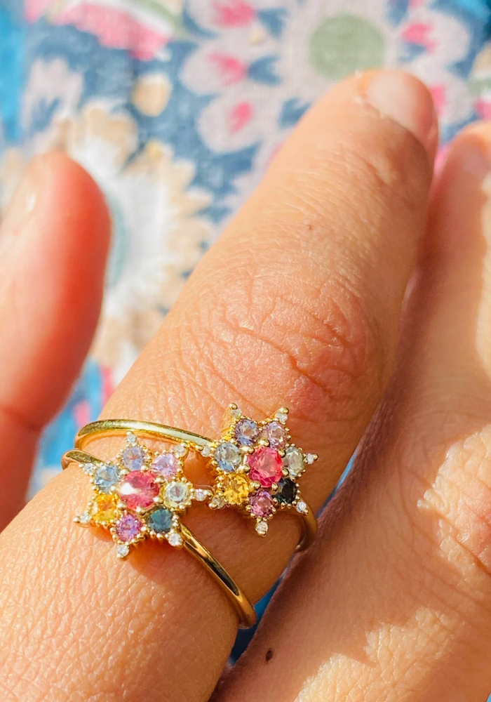 Bague Arcoiris M - Rosa Maïtea