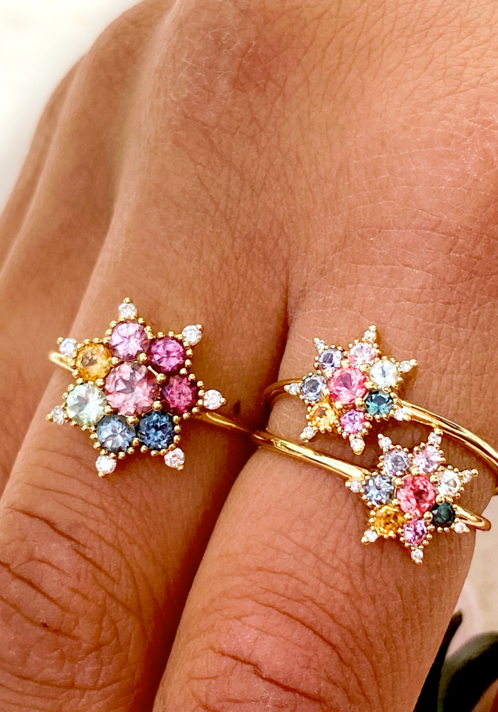 Bague Arcoiris M - Rosa Maïtea
