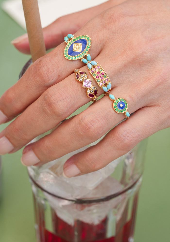 Bague Ava 2 Turquoise - Sophie D'Agon