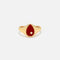 Red Agate Pear Baby Signet Ring