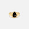 Black Onyx Pear Baby Signet Ring
