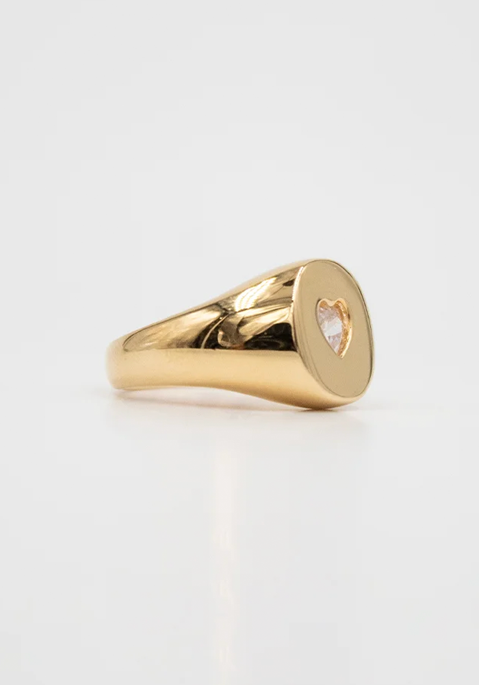 Bague Coeur Blanc - Sigal