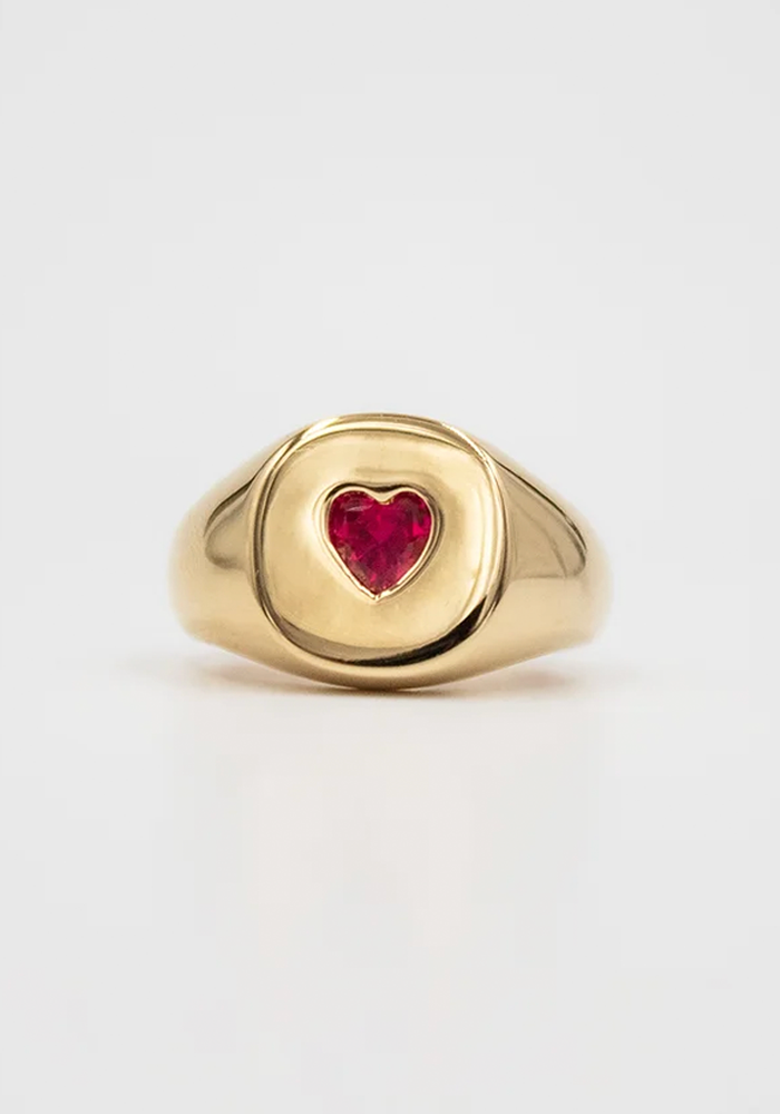 Bague Coeur Rose - Sigal