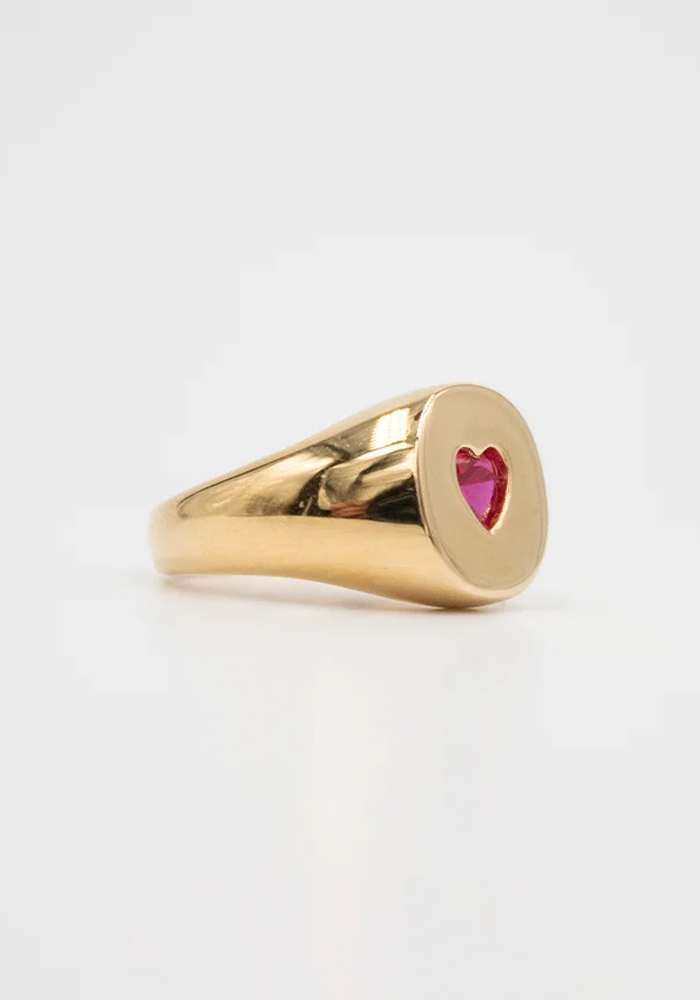 Bague Coeur Rose - Sigal