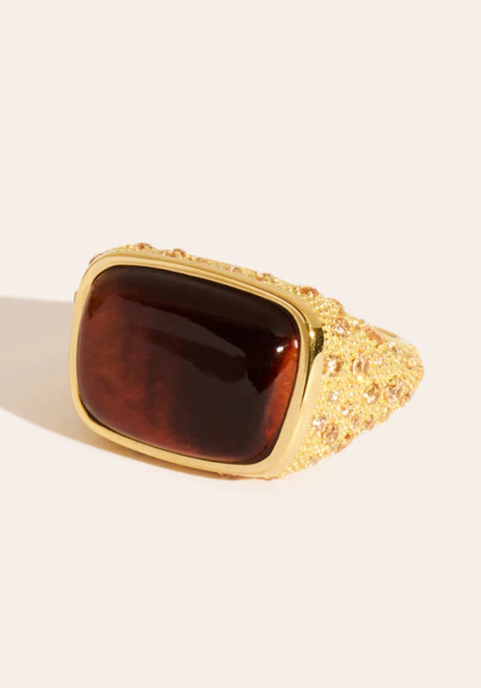 Bague Empreinte Oeil De Tigre - Be Maad